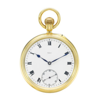 English 18 carat gold chronometer with tourbillon Circa 1904