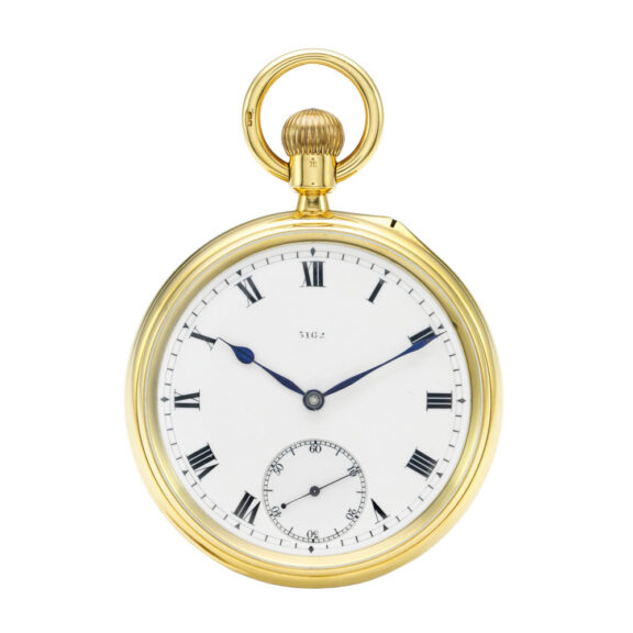 English 18 carat gold chronometer with tourbillon Circa 1904
