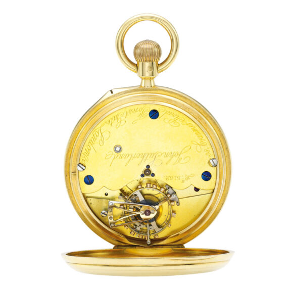 English 18 carat gold chronometer with tourbillon Circa 1904 English 18 carat gold chronometer with tourbillon Circa 1904