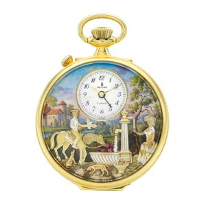 Swiss musical watch with erotic automaton and alarm Circa 2010