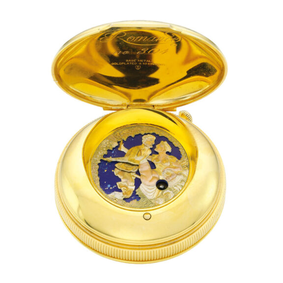 Swiss musical watch with erotic automaton and alarm Circa 2010 Swiss musical watch with erotic automaton and alarm Circa 2010