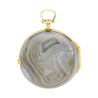 English gold and agate pair cased verge watch Circa 1765