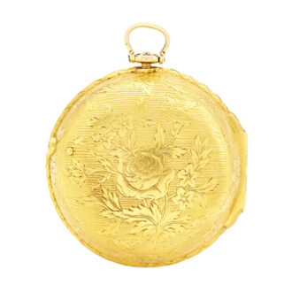English gold and agate pair cased verge watch Circa 1765