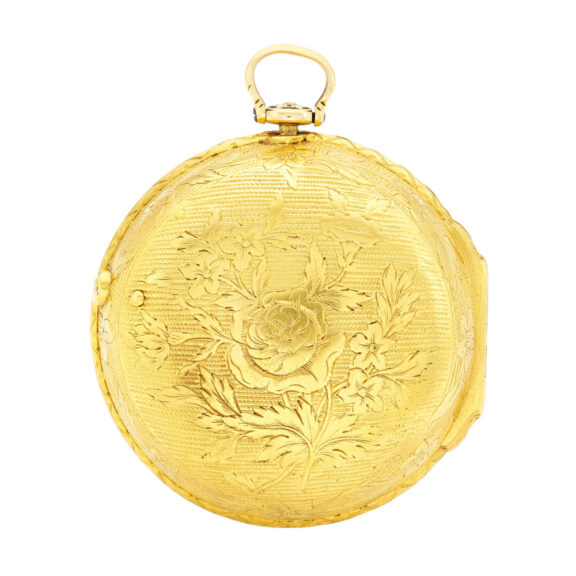 English gold and agate pair cased verge watch Circa 1765 English gold and agate pair cased verge watch Circa 1765