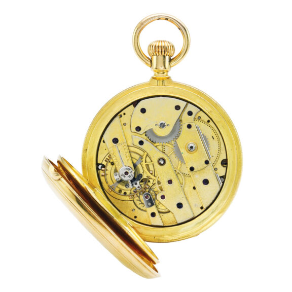 Swiss gold perpetual calendar with moon phases Circa 1868 Swiss gold perpetual calendar with moon phases Circa 1868