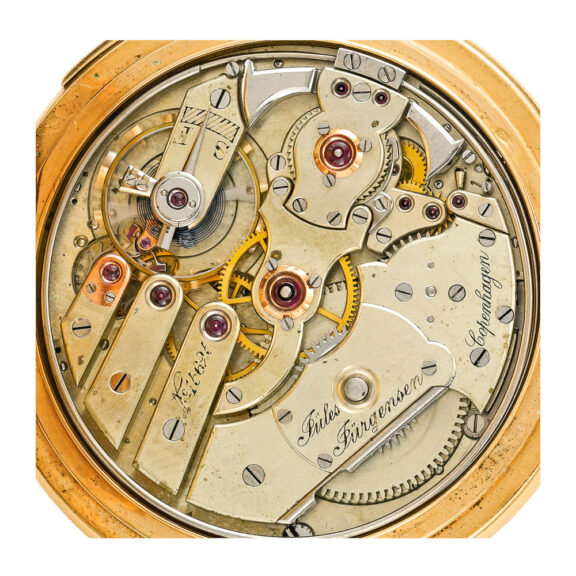 Fine and rare Danish gold minute repeating lever Circa 1900 Fine and rare Danish gold minute repeating lever Circa 1900