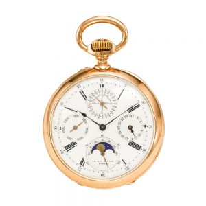 Fine, rare French rose gold perpetual calendar Circa 1910
