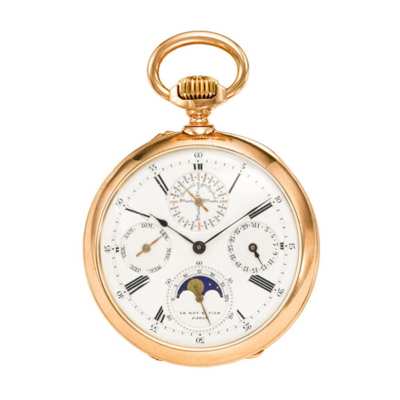 Fine, rare French rose gold perpetual calendar Circa 1910