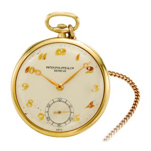 Swiss 18 carat gold open faced lever watch Circa 1944
