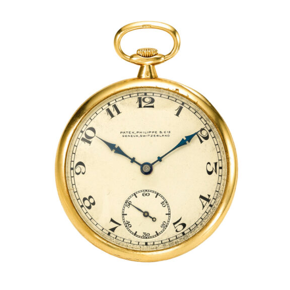 Swiss 18 carat gold open faced pocket watch Circa 1910