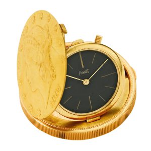 Swiss 18 carat gold U.S. twenty dollar coin watch Circa 1975