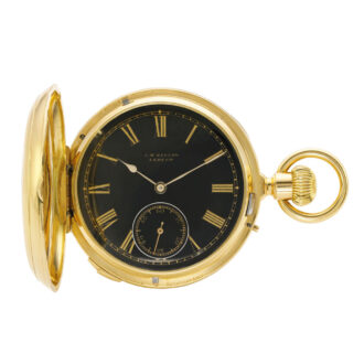 English gold grand & petit sonnerie clock watch Circa 1880