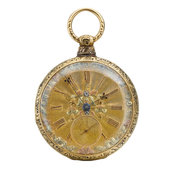 English 18 carat gold open faced lever watch Circa 1880