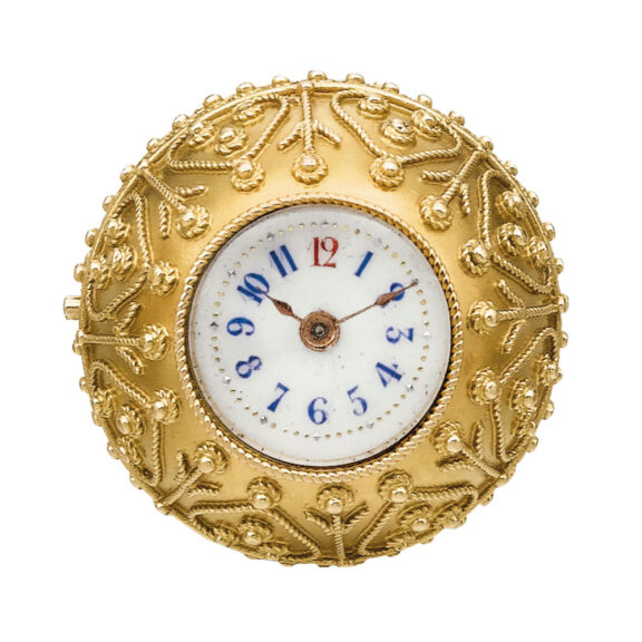 Swiss 18 carat gold decorative ball-form watch Circa 1880