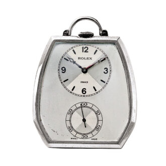 Swiss 18k white gold hexagonal lever wacth Circa 1940