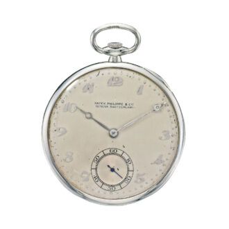 Swiss platinum open faced lever pocket watch Circa 1927