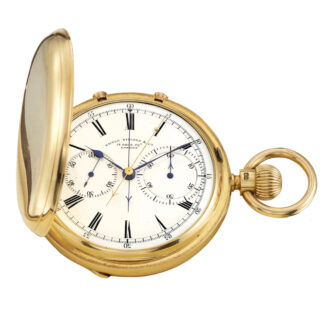 English 18K gold split-seconds chronograph Circa 1892