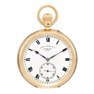 English gold grande and petite sonnerie clock watch Circa 1905