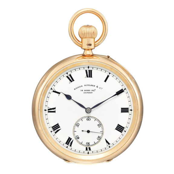 English gold grande and petite sonnerie clock watch Circa 1905