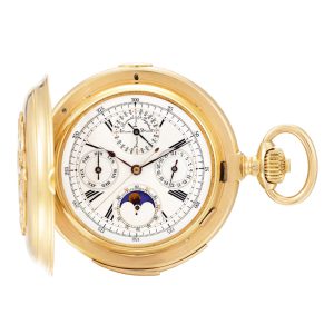 Swiss rose gold hunting cased complicated watch circa 1890