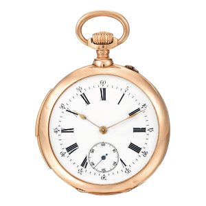 Swiss 18K rose gold minute repeating lever watch Circa 1890