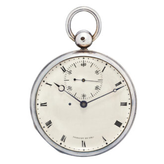 Very fine French silver open faced chronometer Circa 1823