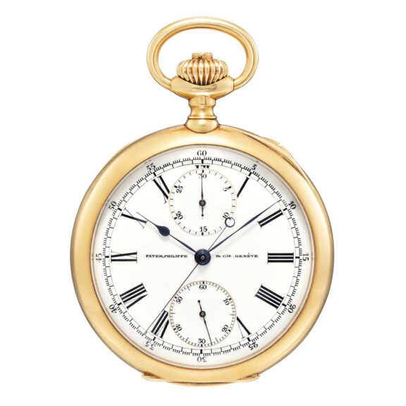 Swiss gold chronograph with vertical 30-minute register Circa 1903