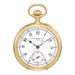 Very fine Swiss 18K gold open faced chronograph Circa 1904