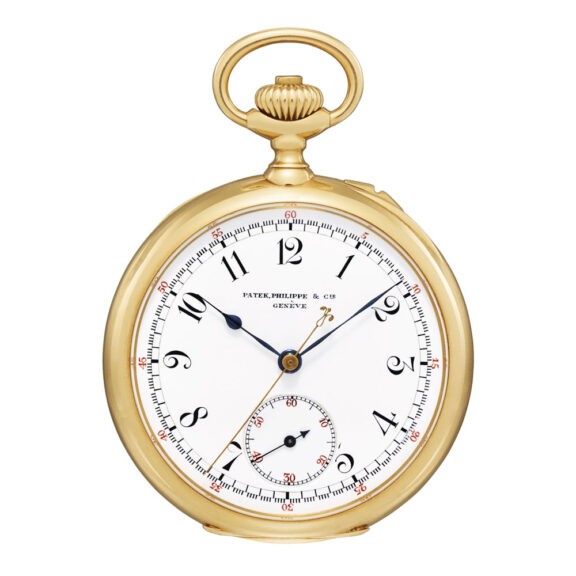 Very fine Swiss 18K gold open faced chronograph Circa 1904