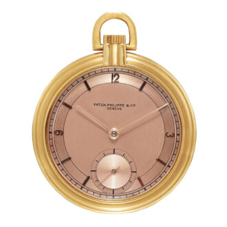 Swiss 18K rose gold open faced lever pocket watch Circa 1938