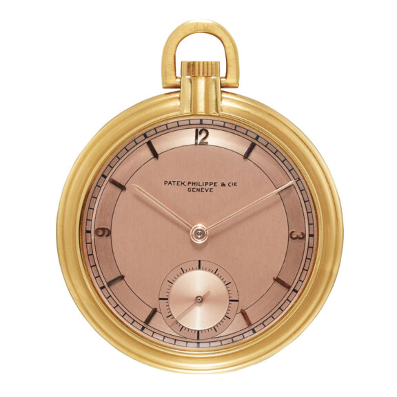 Swiss 18K rose gold open faced lever pocket watch Circa 1938