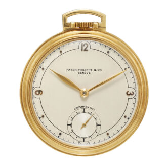 Swiss 18K rose gold open faced lever pocket watch Circa 1937