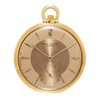 Unusual Swiss 18K rose gold Art Deco lever watch Circa 1951