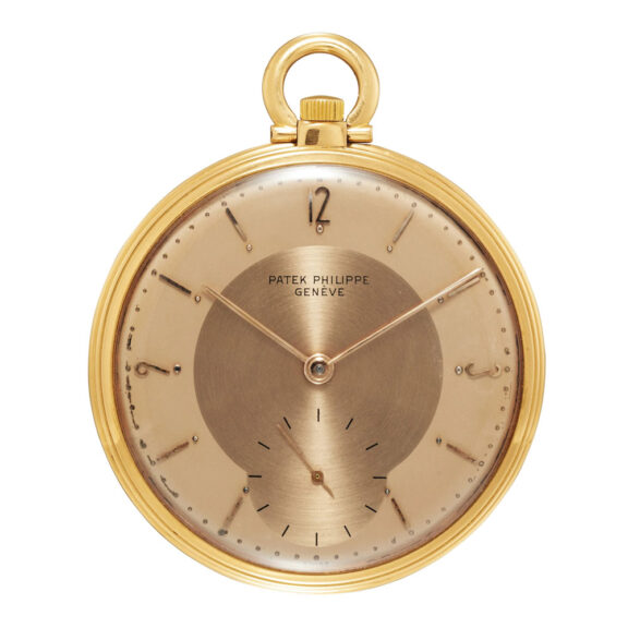 Unusual Swiss 18K rose gold Art Deco lever watch Circa 1951