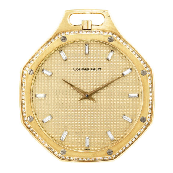 Swiss gold and diamond-set lever pocket watch Circa 1920
