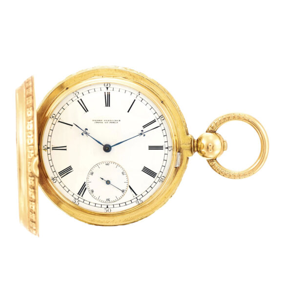 Swiss gold hunting cased tourbillon chronometer Circa 1870