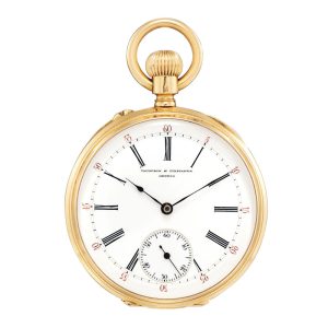 Small Swiss 18K rose gold open faced lever watch Circa 1910