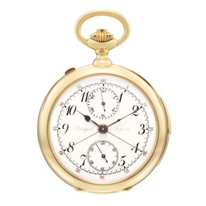 Swiss gold repeating lever with 30-minute register Circa 1916