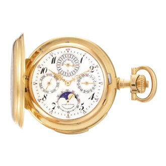 German gold hunting cased complicated watch Circa 1911