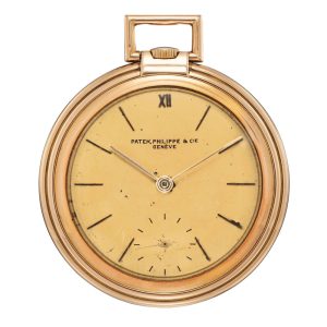 Swiss 18K rose gold open faced lever pocket watch Circa 1939