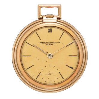 Swiss 18K rose gold open faced lever pocket watch Circa 1939
