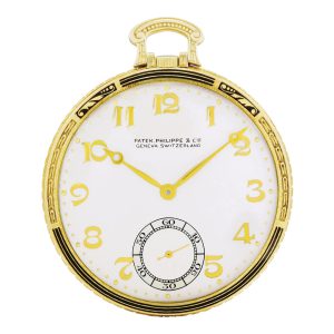 Swiss 18K gold open faced lever pocket watch Circa 1925