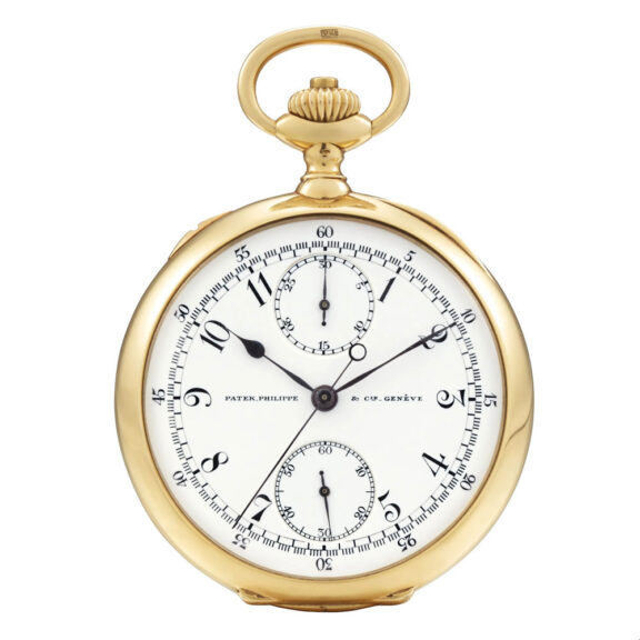 Swiss gold chronograph with 30-minute register Circa 1907 Swiss gold chronograph with 30-minute register Circa 1907