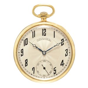 Swiss 18K gold open faced lever pocket watch Circa 1925