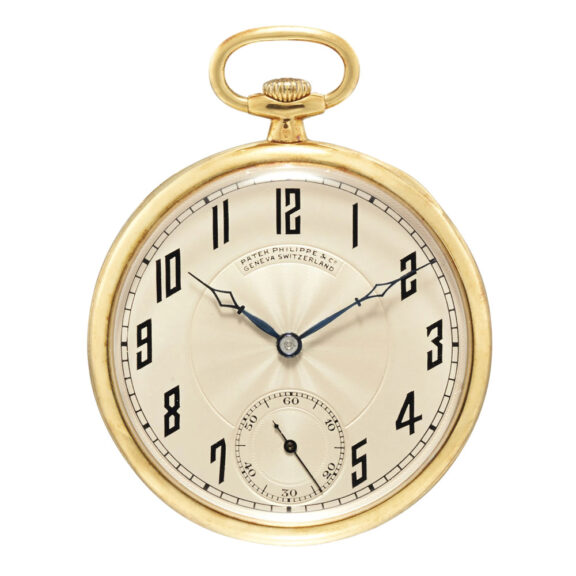 Swiss 18K gold open faced lever pocket watch Circa 1925