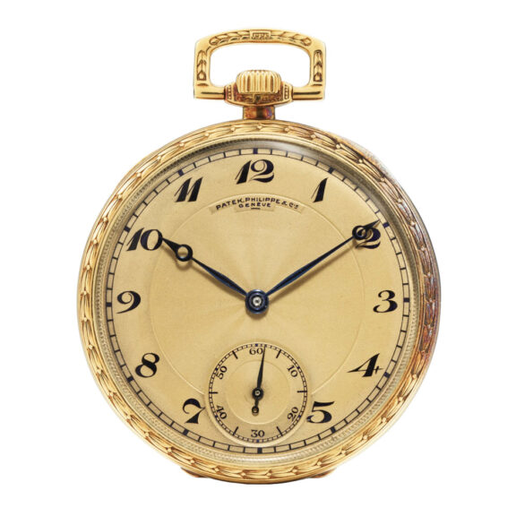 Swiss 18K gold open faced lever pocket watch Circa 1921