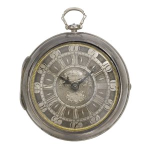 English silver pair cased verge pocket watch Circa 1710