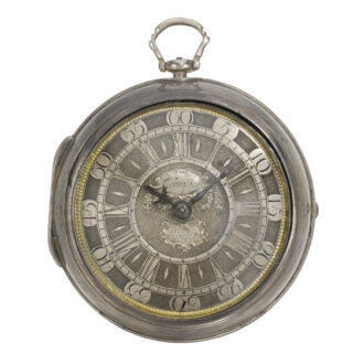 English silver pair cased verge pocket watch Circa 1710