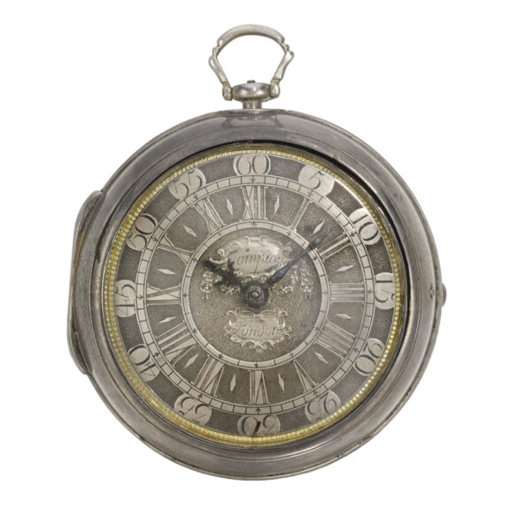 English silver pair cased verge pocket watch Circa 1710