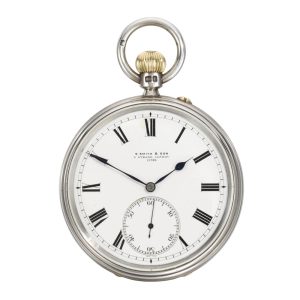 English silver lever pocket watch with carrousel Circa 1901